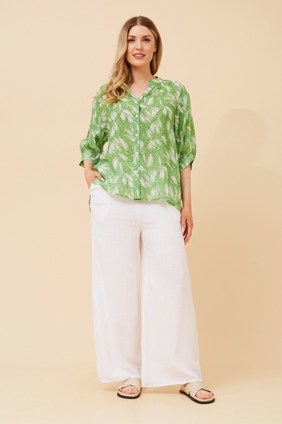 BELINA LEAF PRINT SHIRT