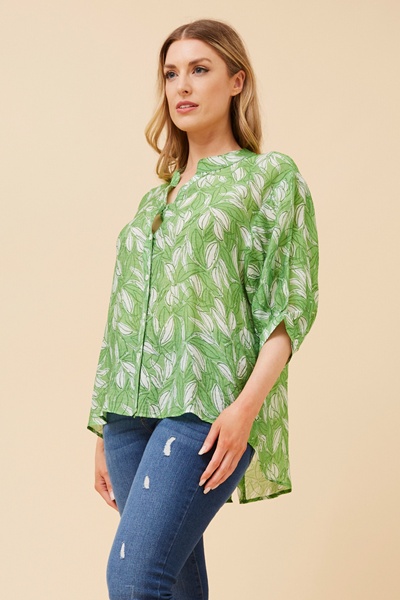 BELINA LEAF PRINT SHIRT