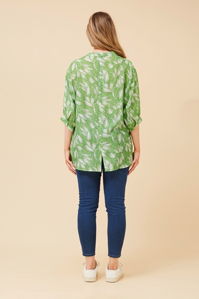 BELINA LEAF PRINT SHIRT
