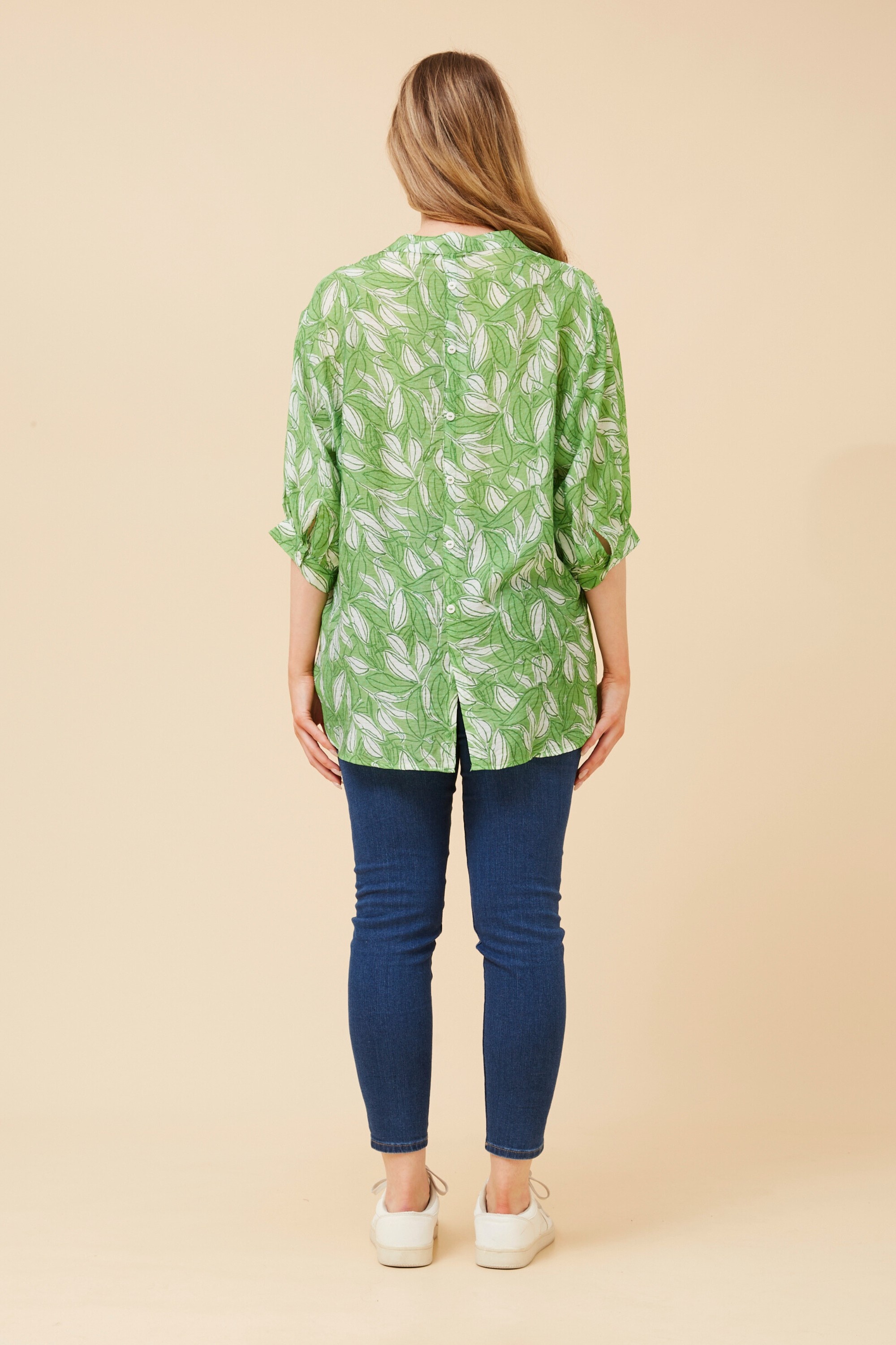BELINA LEAF PRINT SHIRT
