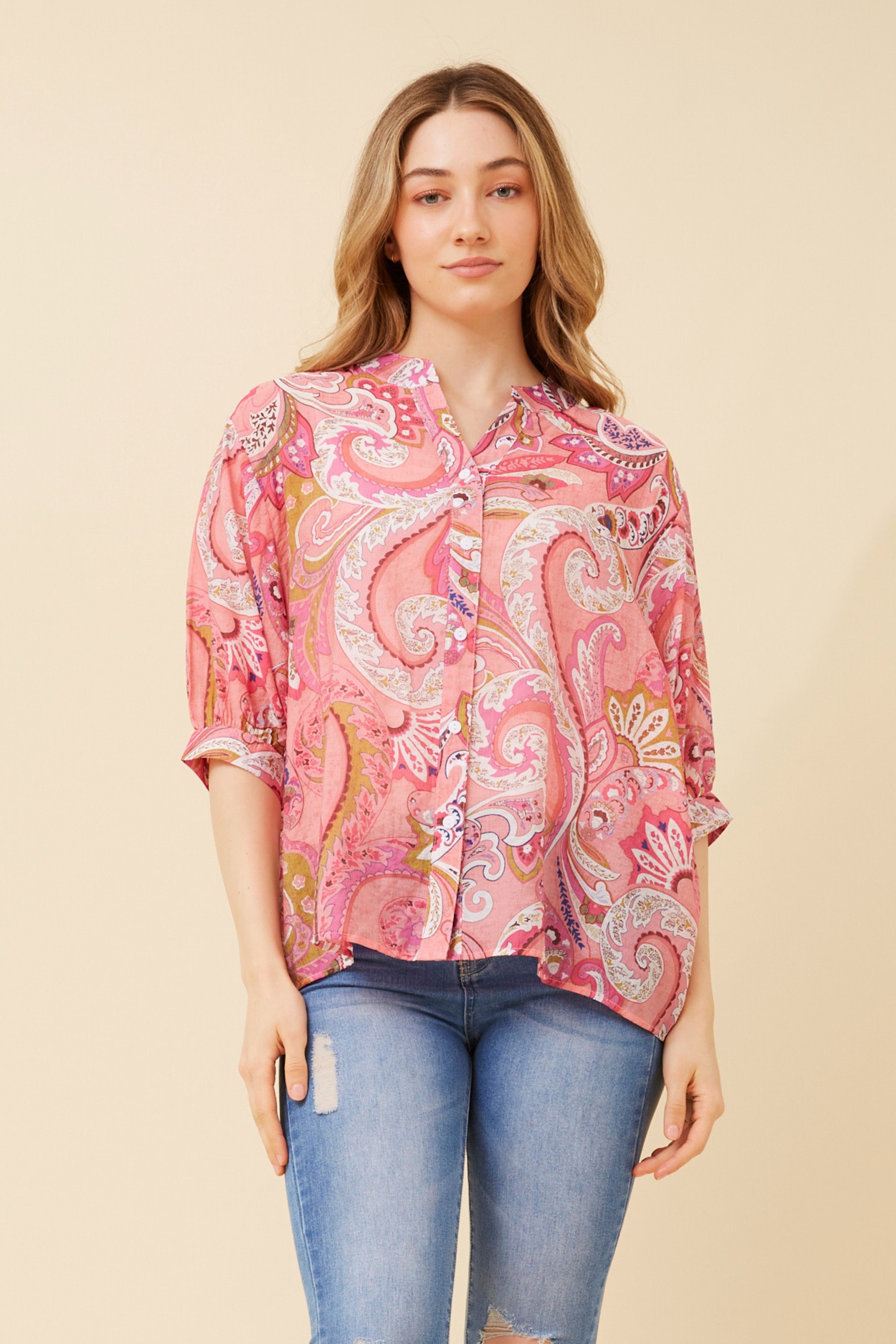 BELINA PAISLEY PRINT SHIRT