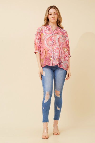 BELINA PAISLEY PRINT SHIRT