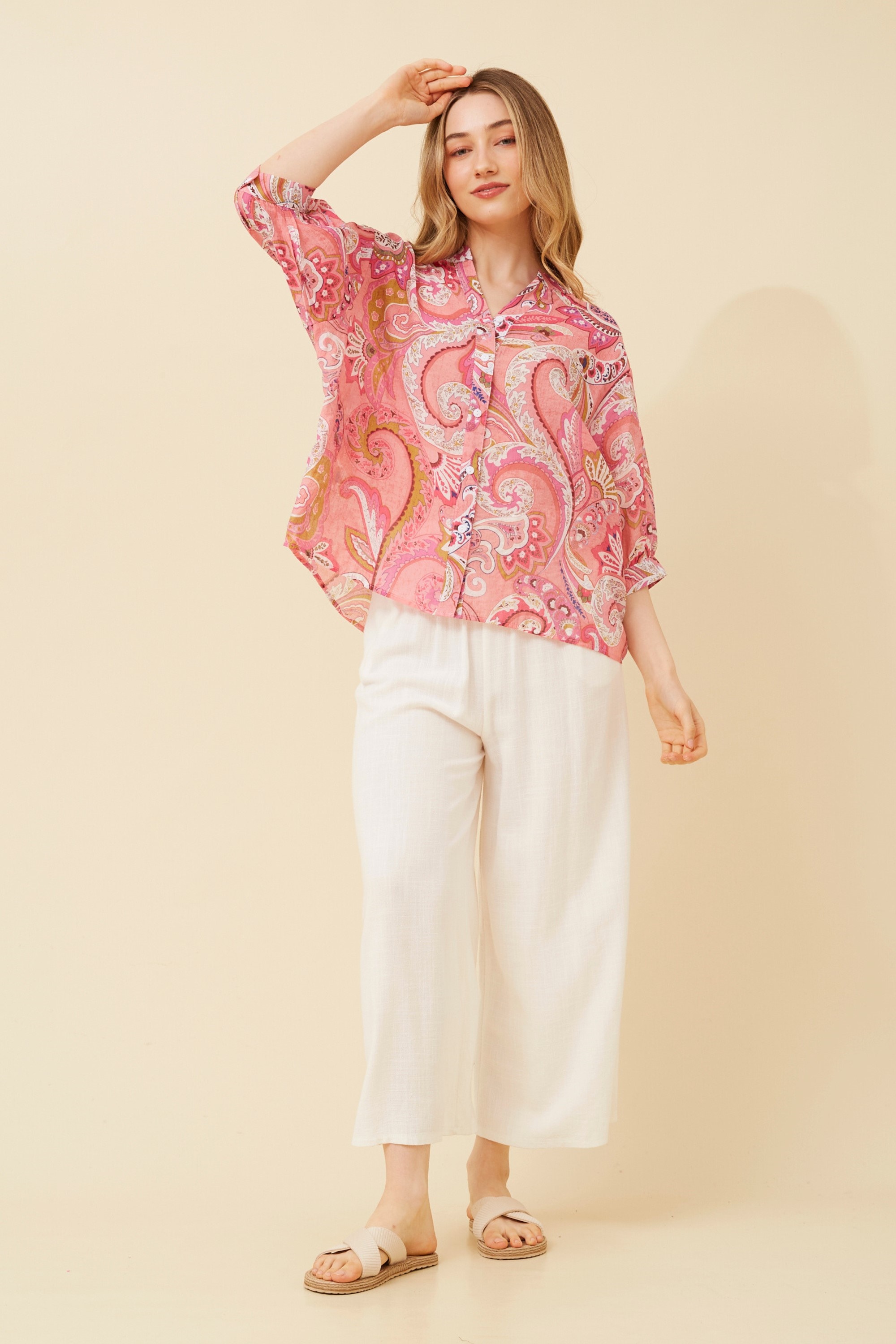 BELINA PAISLEY PRINT SHIRT