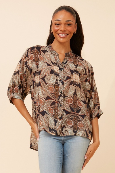 BELINA PAISLEY PRINT SHIRT