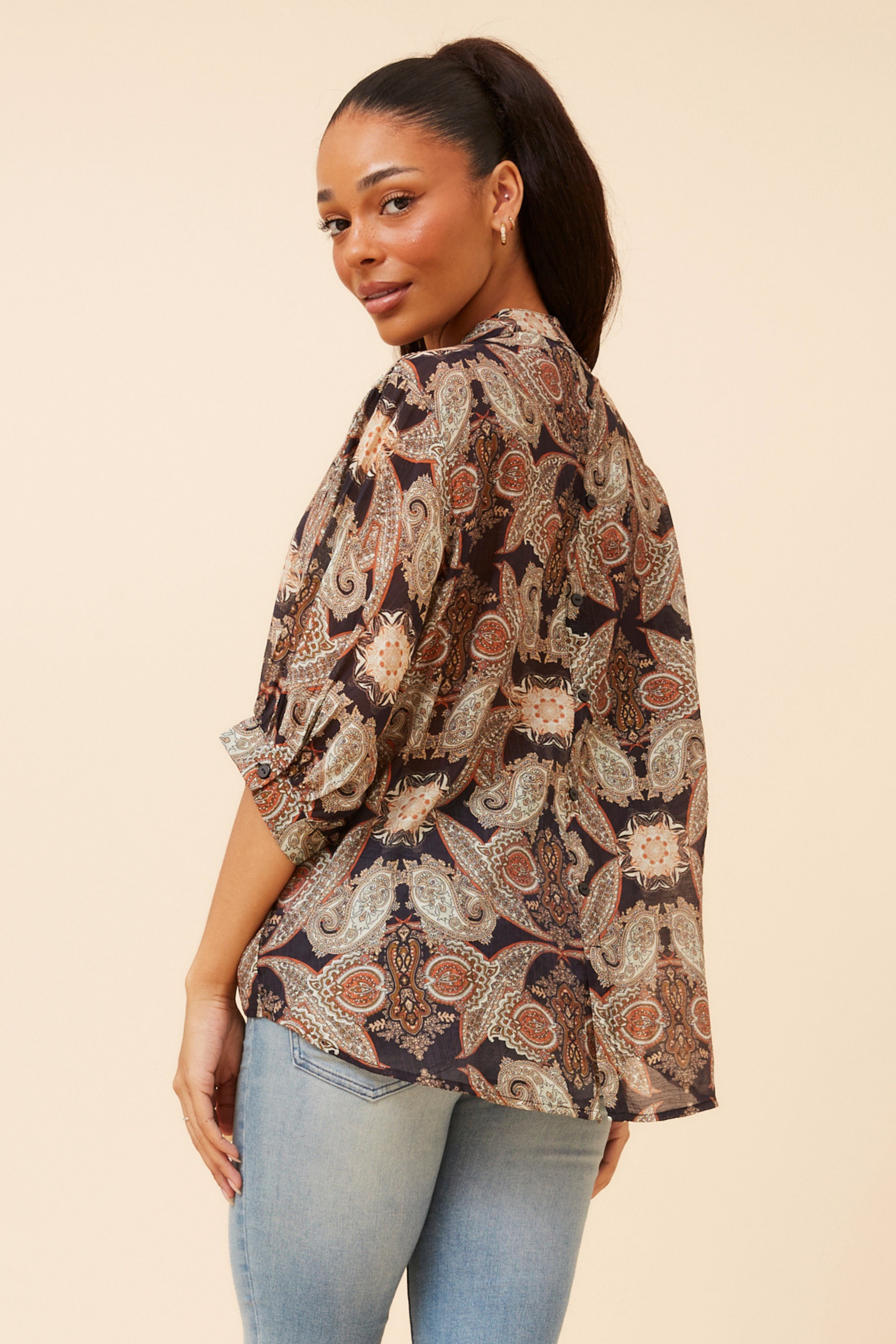 BELINA PAISLEY PRINT SHIRT
