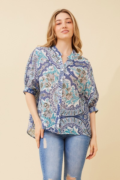 BELINA PAISLEY PRINT TOP