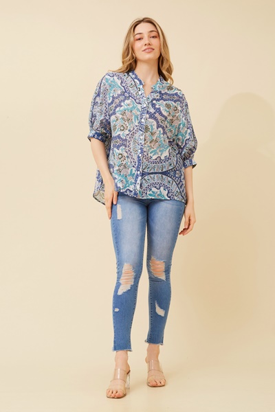 BELINA PAISLEY PRINT TOP