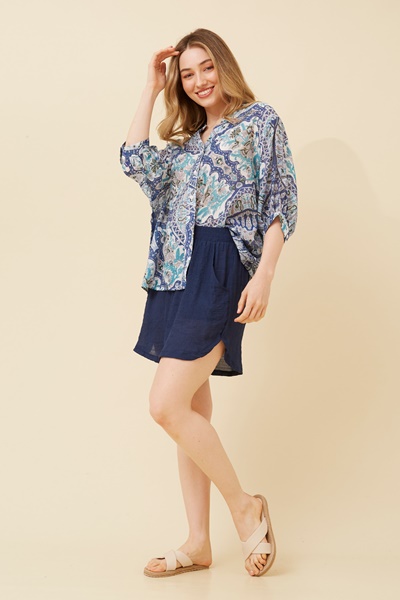 BELINA PAISLEY PRINT TOP