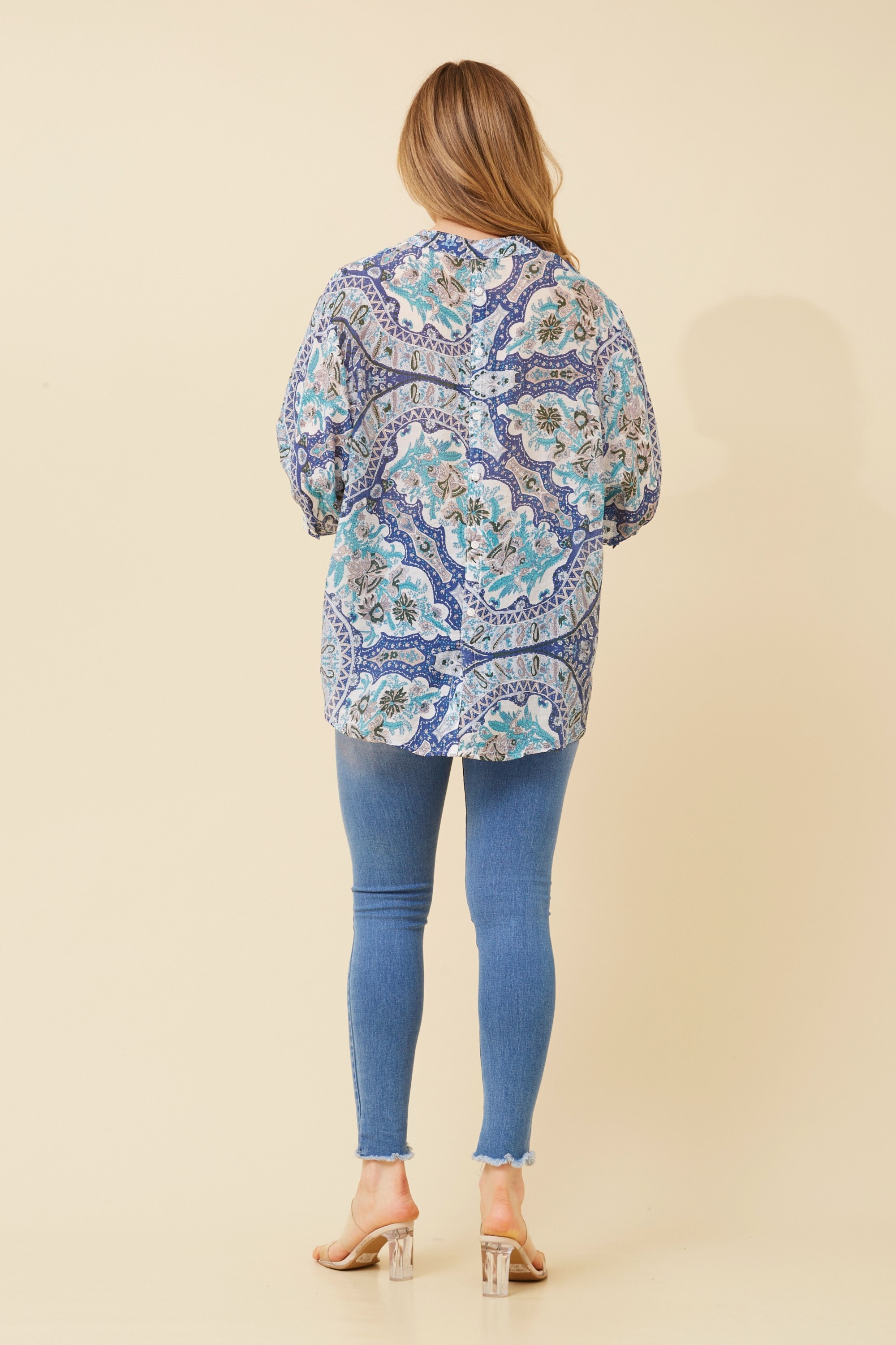 BELINA PAISLEY PRINT TOP