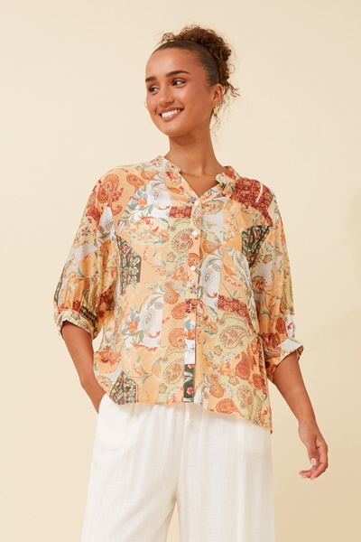 BELINA PAISLEY PRINT TOP