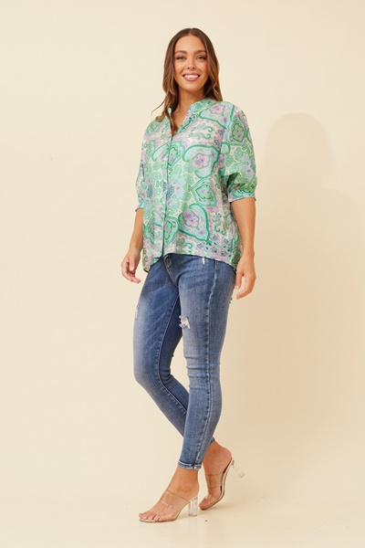 BELINA PAISLEY PRINT TOP