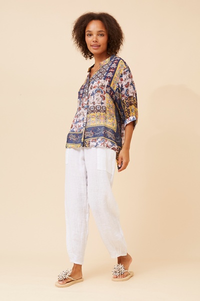 BELINA PATCHWORK PRINT SHIRT