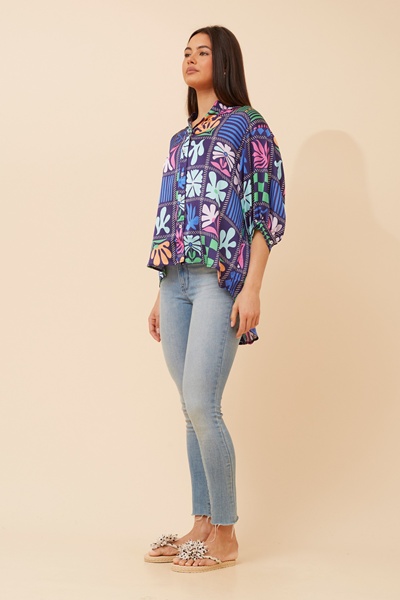 BELINA PATCHWORK  PRINT SHIRT