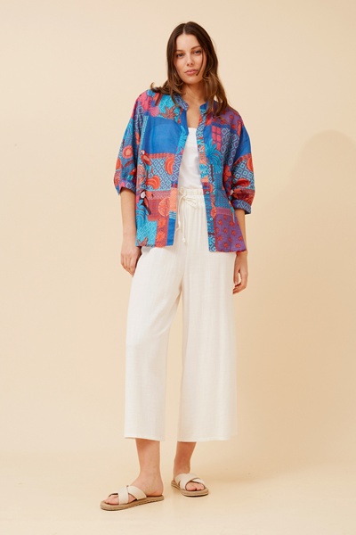 BELINA PATCHWORK PRINT TOP