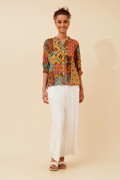 BELINA PATCHWORK PRINT TOP
