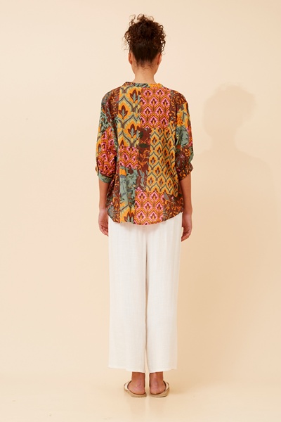 BELINA PATCHWORK PRINT TOP