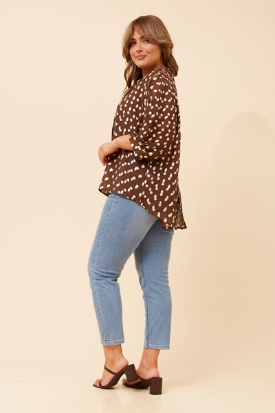 BELINA POLKA DOT PRINT SHIRT