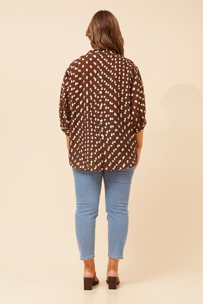 BELINA POLKA DOT PRINT SHIRT