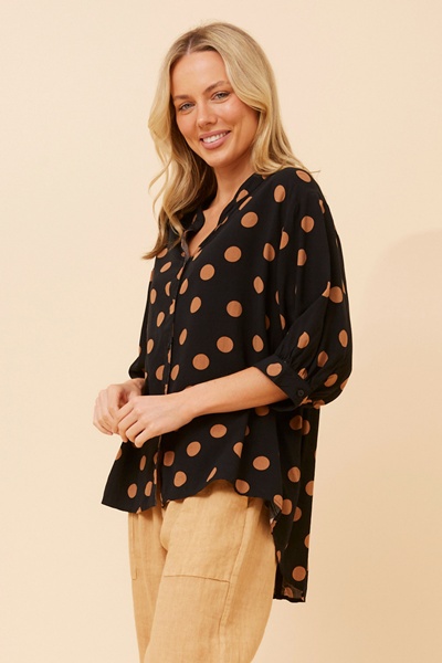 BELINA POLKA DOT PRINT SHIRT