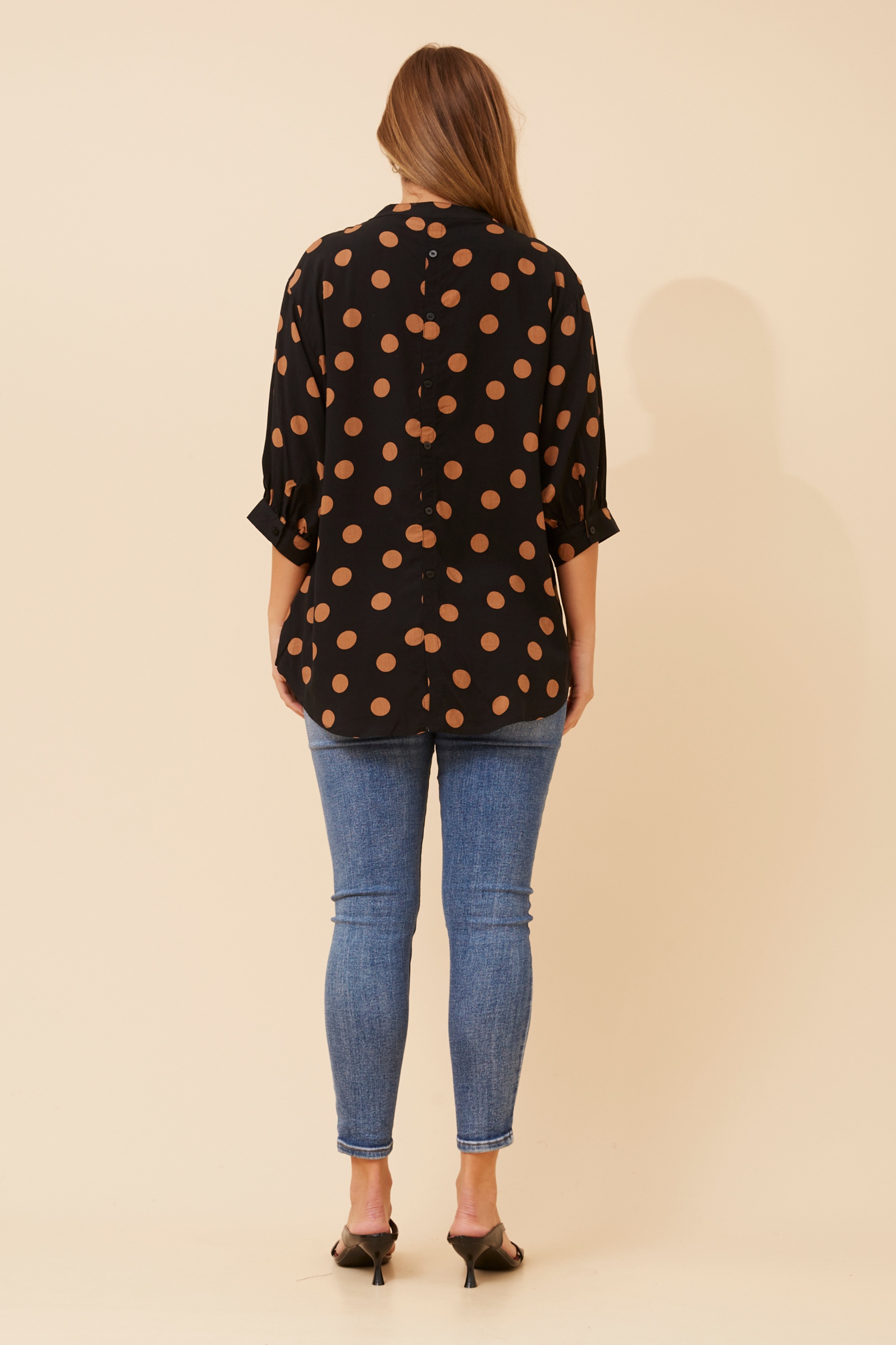 BELINA POLKA DOT PRINT SHIRT