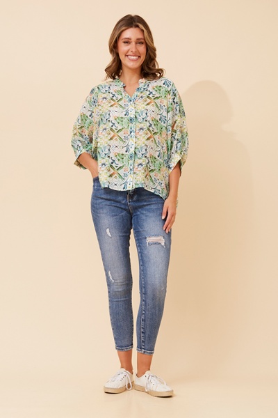 BELINA TILE PRINT SHIRT