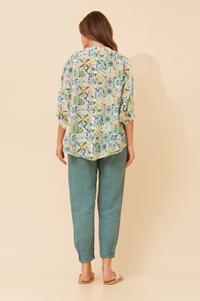 BELINA TILE PRINT SHIRT