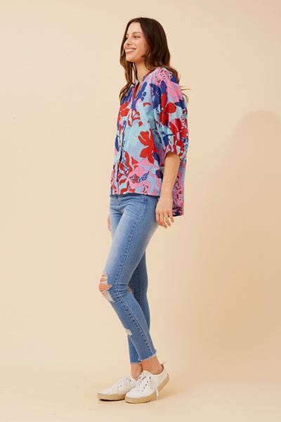 BELINA TROPICAL PRINT SHIRT