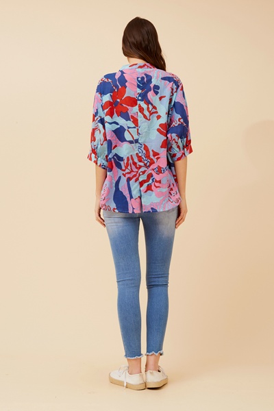 BELINA TROPICAL PRINT SHIRT