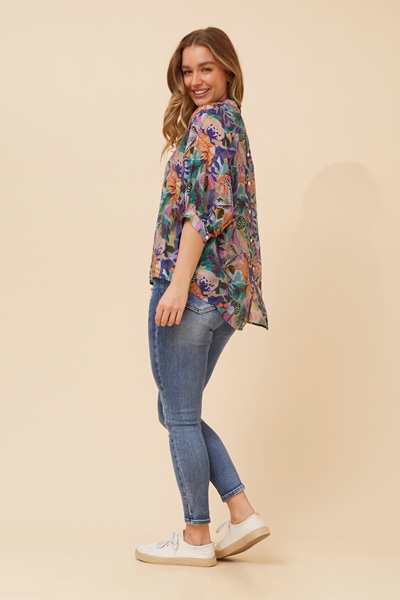 BELINA TROPICAL PRINT SHIRT