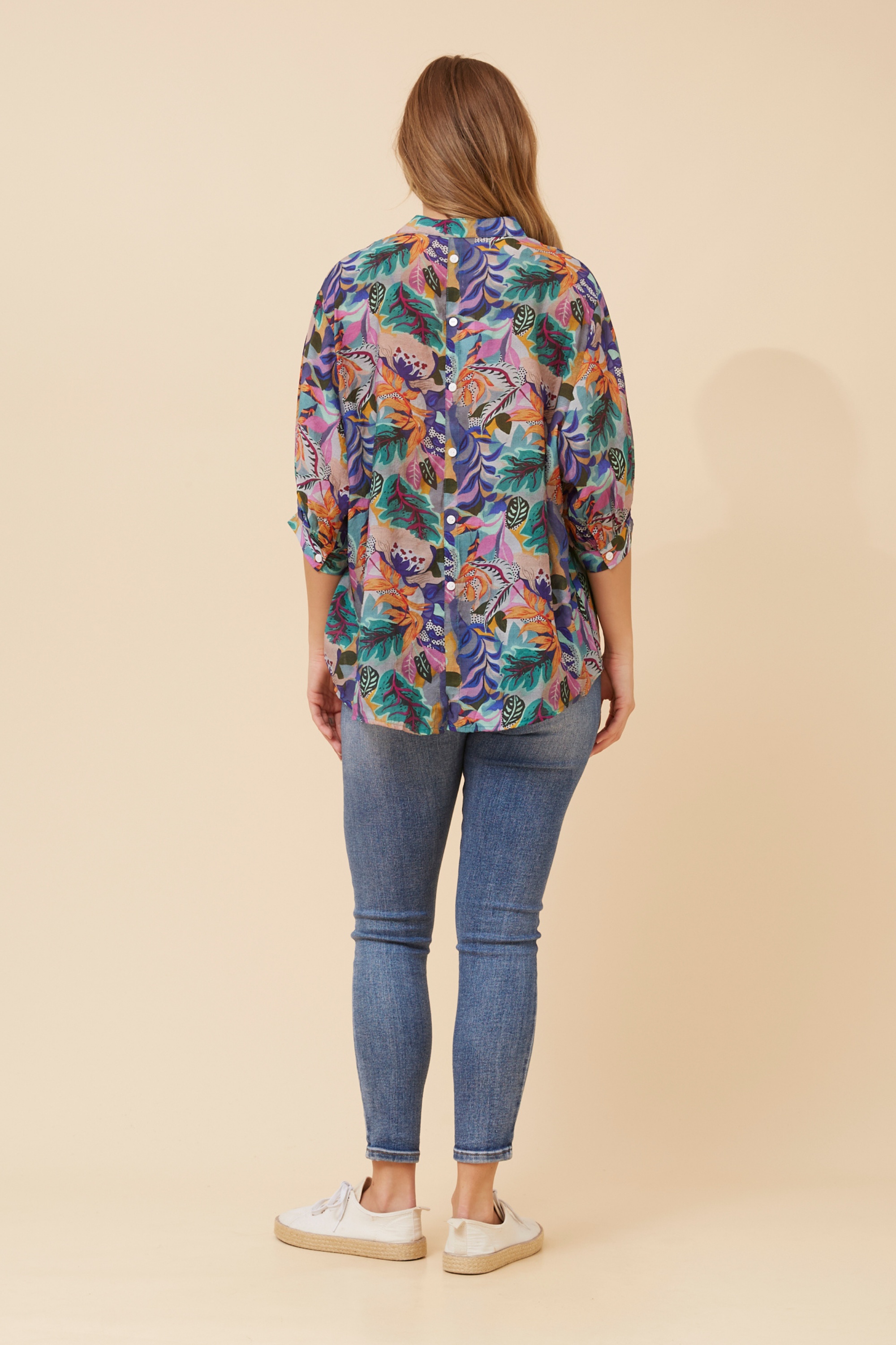 BELINA TROPICAL PRINT SHIRT