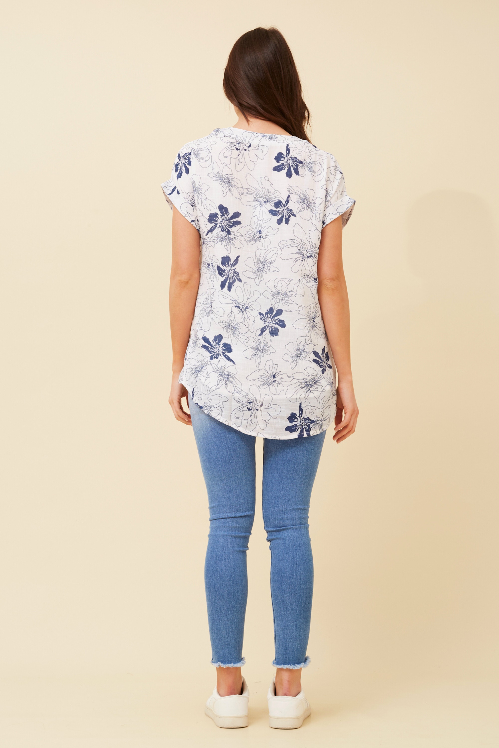 BELLA FLORAL DOUBLE LAYER TOP