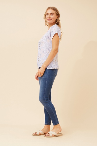 BELLA FLORAL DOUBLE LAYER TOP