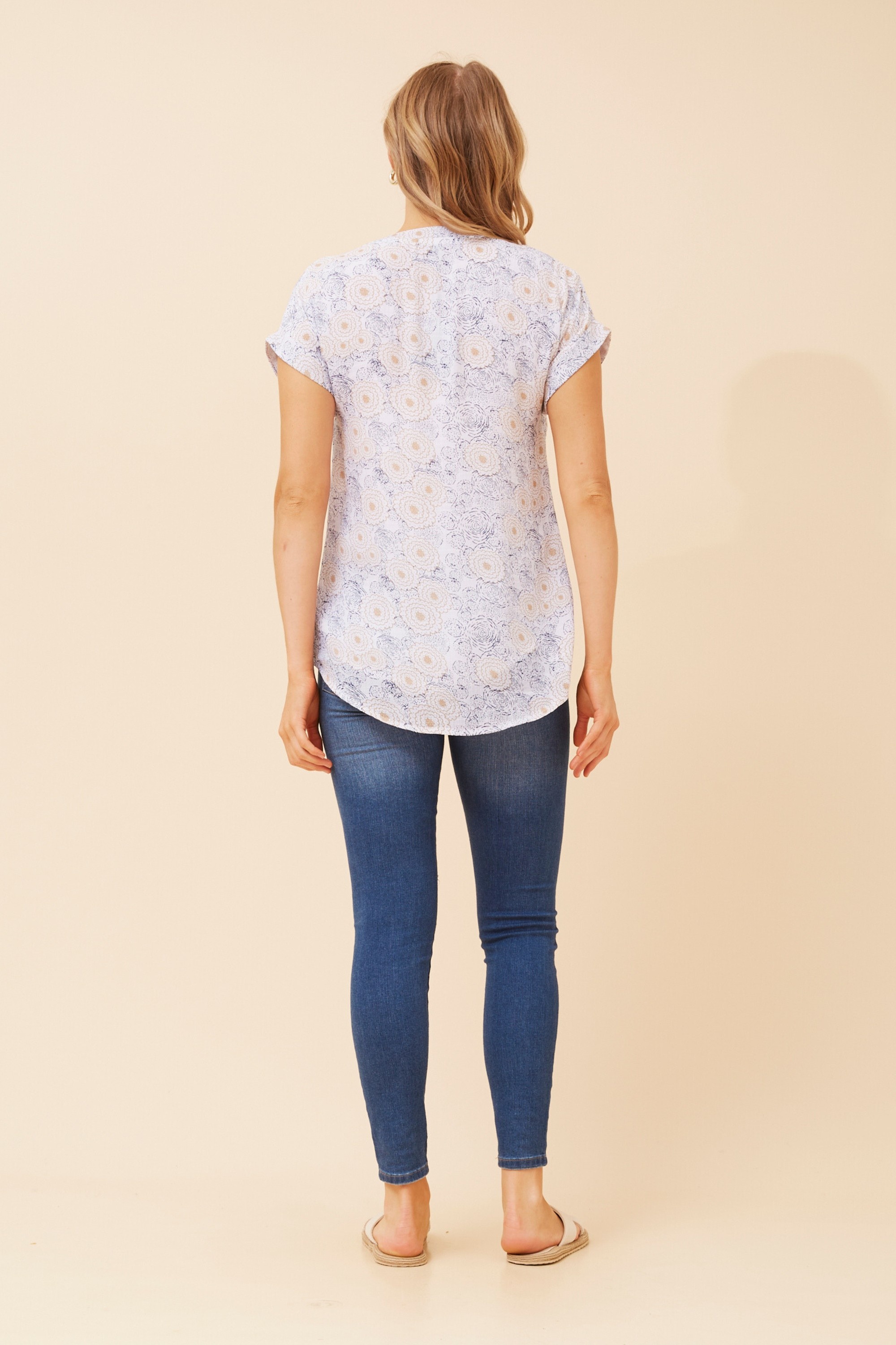 BELLA FLORAL DOUBLE LAYER TOP