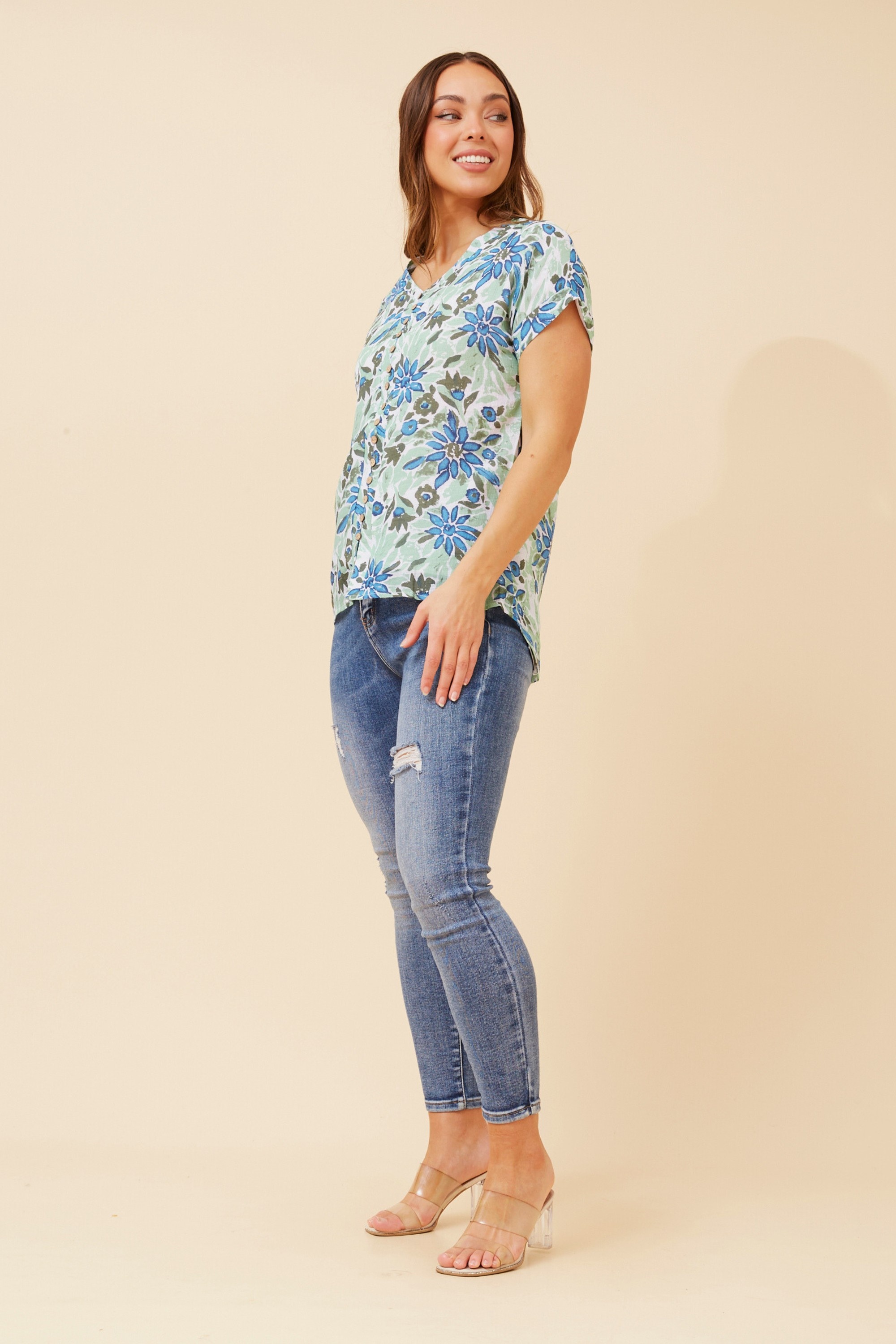 BELLA FLORAL TOP