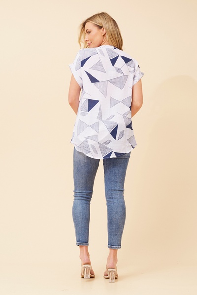 BELLA GEOMETRIC PRINT TOP