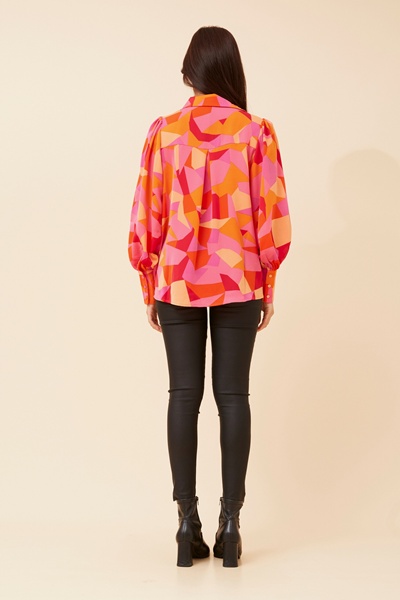 BELLE ABSTRACT PRINT SHIRT