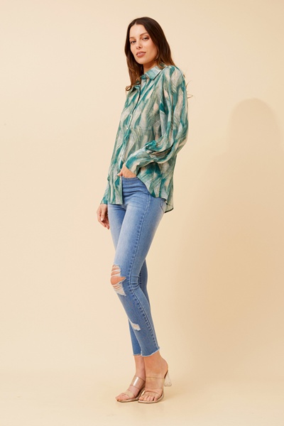 BELLE ABSTRACT PRINT SHIRT