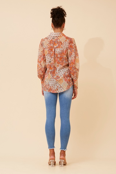 BELLE PATCHWORK PRINT SHIRT
