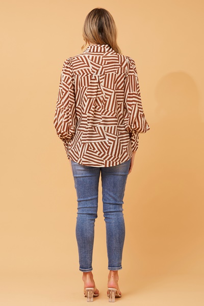 BELLE PATCHWORK STRIPED SHIRT