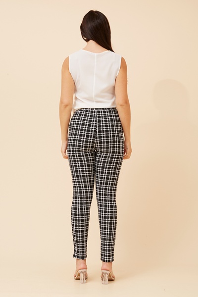 BELLEANNE CHECK PRINT LEGGINGS