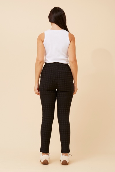 BELLEANNE CHECK PRINT LEGGINGS