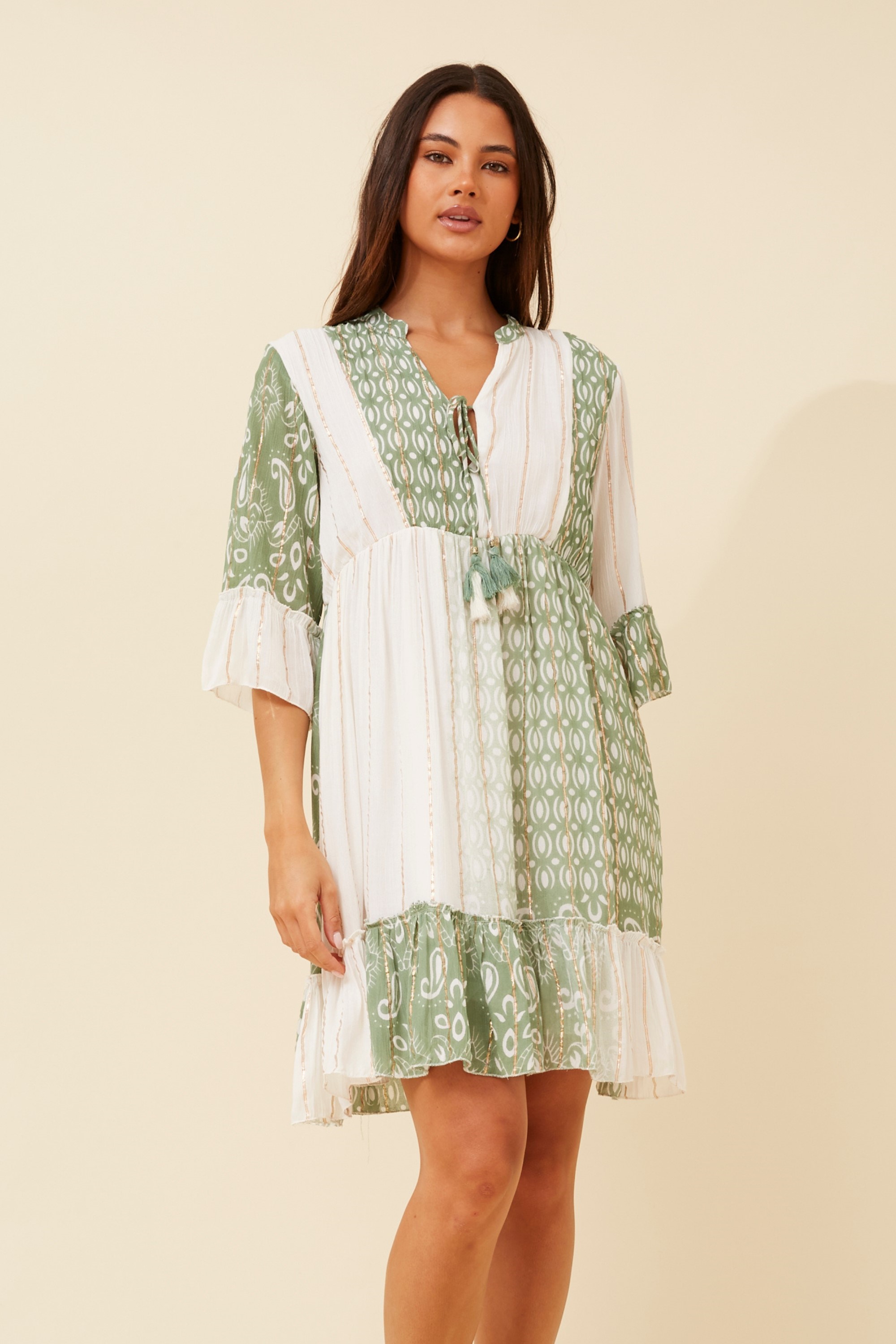 BELVIA BOHO SHORT DRESS