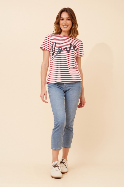 BENNETT STRIPE PRINT T-SHIRT