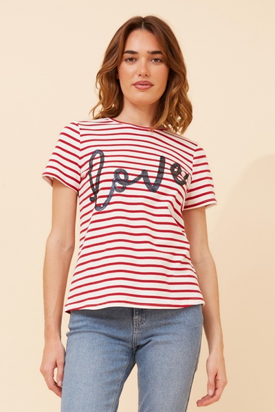 BENNETT STRIPE PRINT T-SHIRT