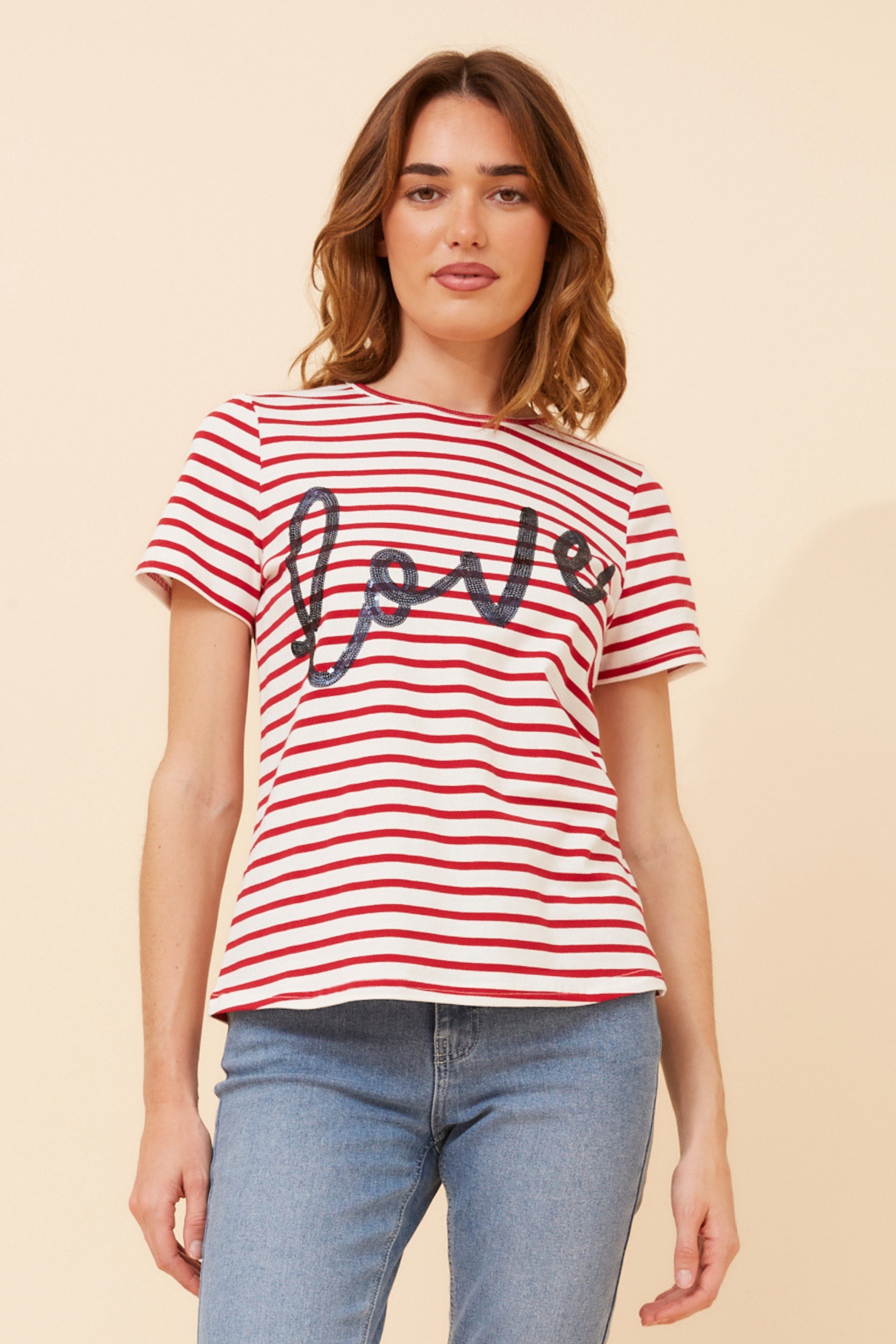 BENNETT STRIPE PRINT T-SHIRT