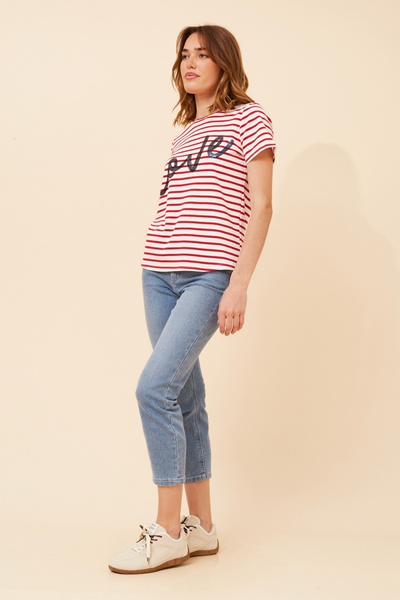 BENNETT STRIPE PRINT T-SHIRT
