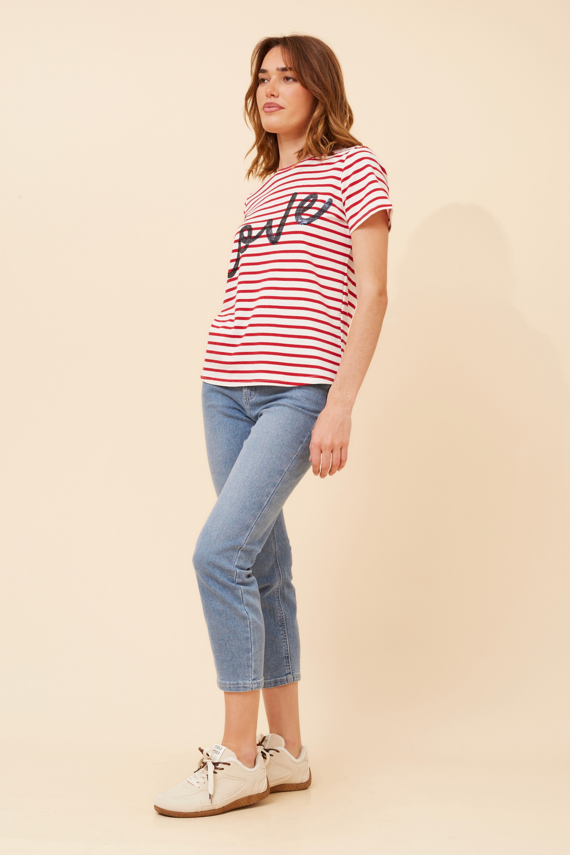 BENNETT STRIPE PRINT T-SHIRT