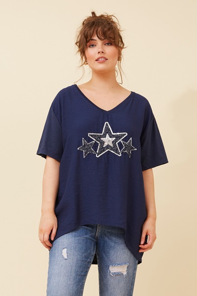BERINICE STAR PRINT TOP