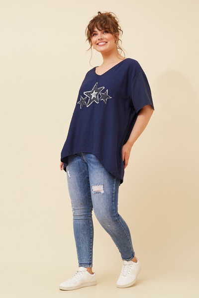 BERINICE STAR PRINT TOP
