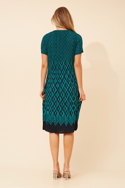 BERNIE ABSTRACT PRINT MIDI DRESS